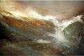 maalaus jossa myrskyävä meri