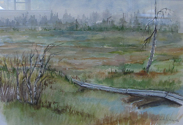 Tiedosto:20161114160104!0028, Eila Lehtinen, Luonto elää suolla, akvarelli copy.jpg