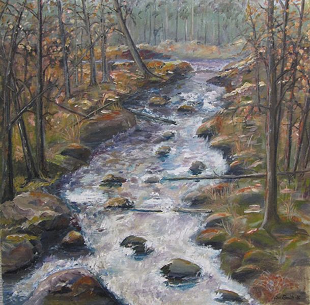 Tiedosto:0009, Kari Rannisto, Koskimaisema, öljy.jpg