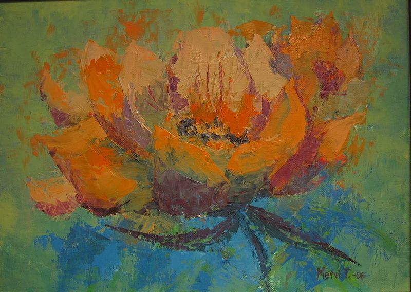 Tiedosto:Mervi Turtiainen, Kukkia aidille 2006, oljyvari.jpg