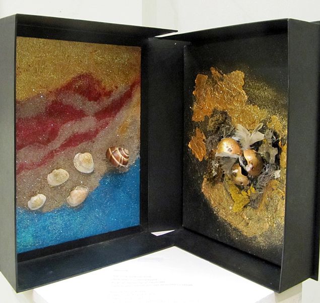 Tiedosto:024. Inkeri Jurvanen, Ajan virta-muistojen kulta, sekatekniikka.jpg