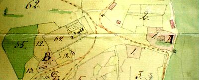 Kuva:Hollolan kirkko ja pappila (A) vuoden 1812 kartassa, Hollolan seurakunnan arkisto