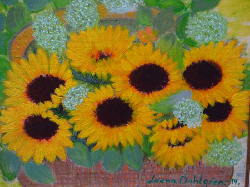 Tiedosto:Leena Dahlgren auringonkukat.JPG