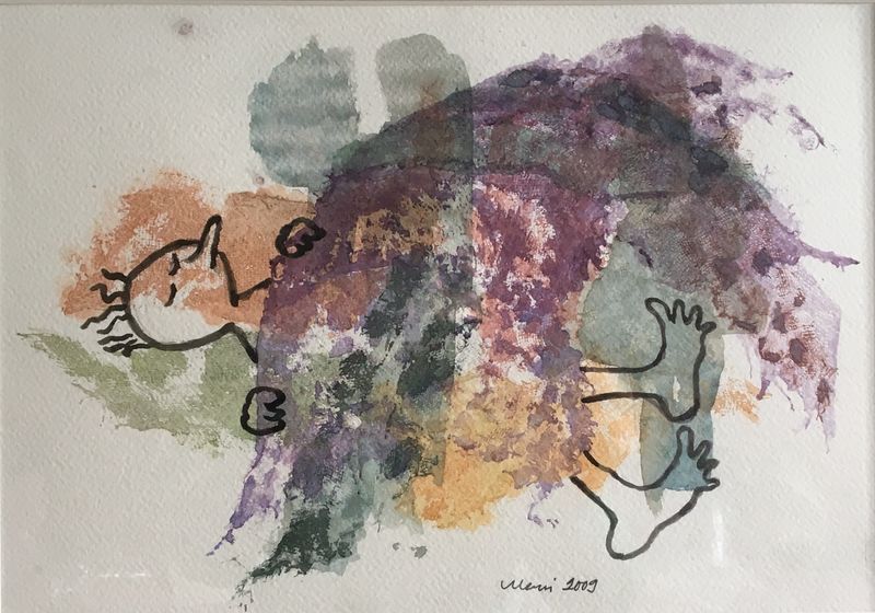 Tiedosto:Mervi Turtiainen, Peiton alla, 2009, akvarelli.jpg