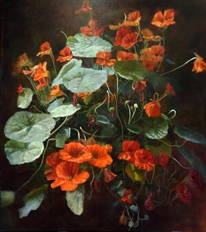 Nasturtium,part 65. Öljy kankaalle 180x160cm