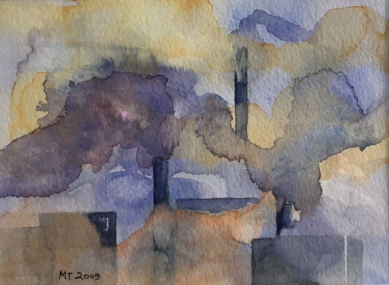 Tiedosto:Mervi Turtiainen, Sellun savut, 2009, akvarelli.jpg