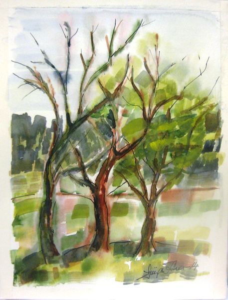 Tiedosto:Kava Sinikka akvarelli Puistossa syyskesalla.jpg