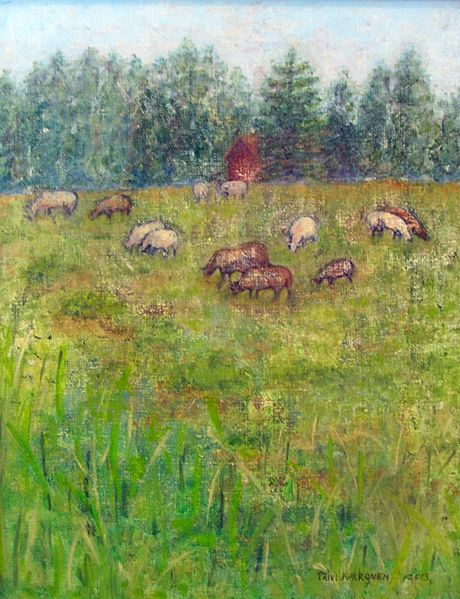 Tiedosto:Paivi Kurronen, Kesaaamu, oljy.jpg