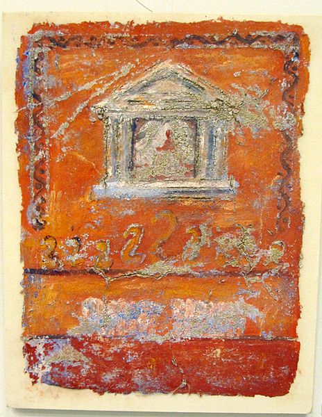 Tiedosto:016. Maija Koivula, Hetken hiljaisuus, affresco a strappo.jpg