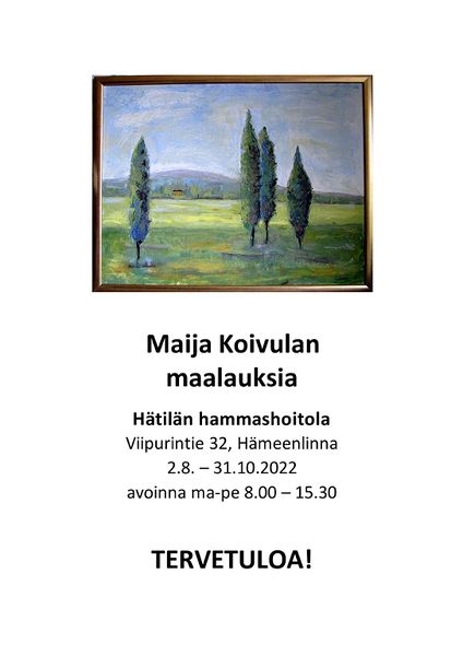 Tiedosto:Maija Koivulan maalauksia elokuu lokakuu 2022.jpg