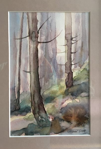 Tiedosto:Mervi Turtiainen, Korvessa, 2008, akvarelli,.jpg